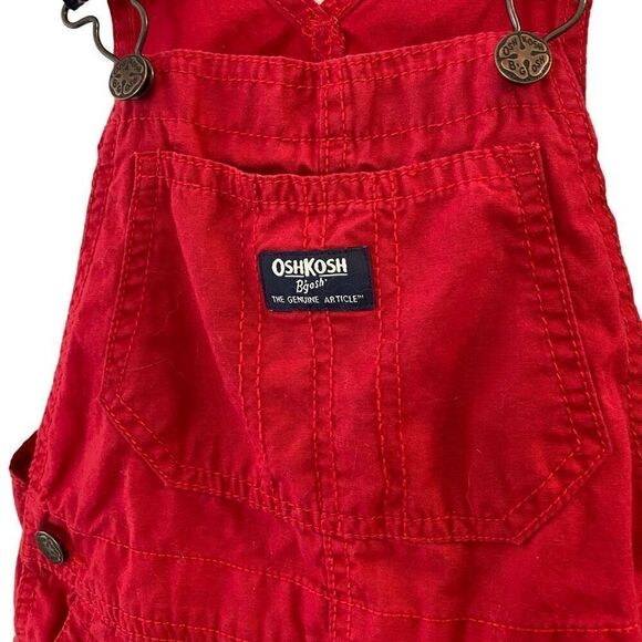 Oshkosh B’gosh Red Shortalls - Picture 3 of 5